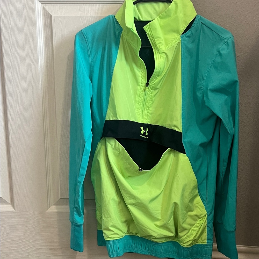 Under Armour Aqua and Lime Windbreaker